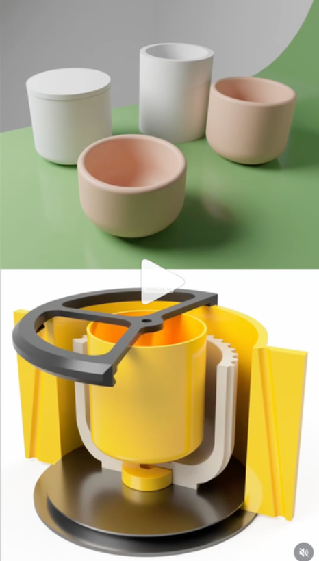 Kevin's single-piece mold concept diagram