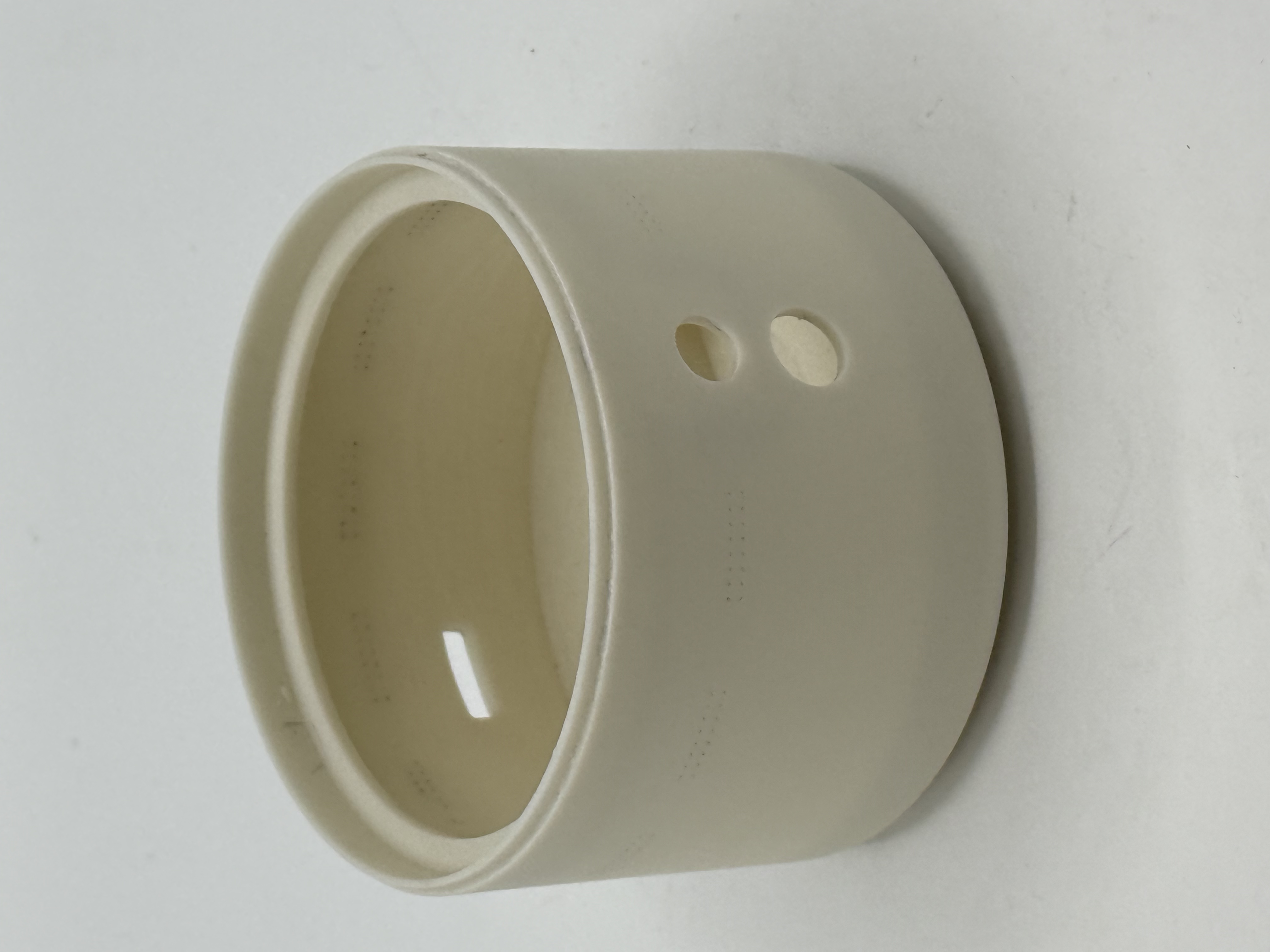 SLA-printed white base from another angle