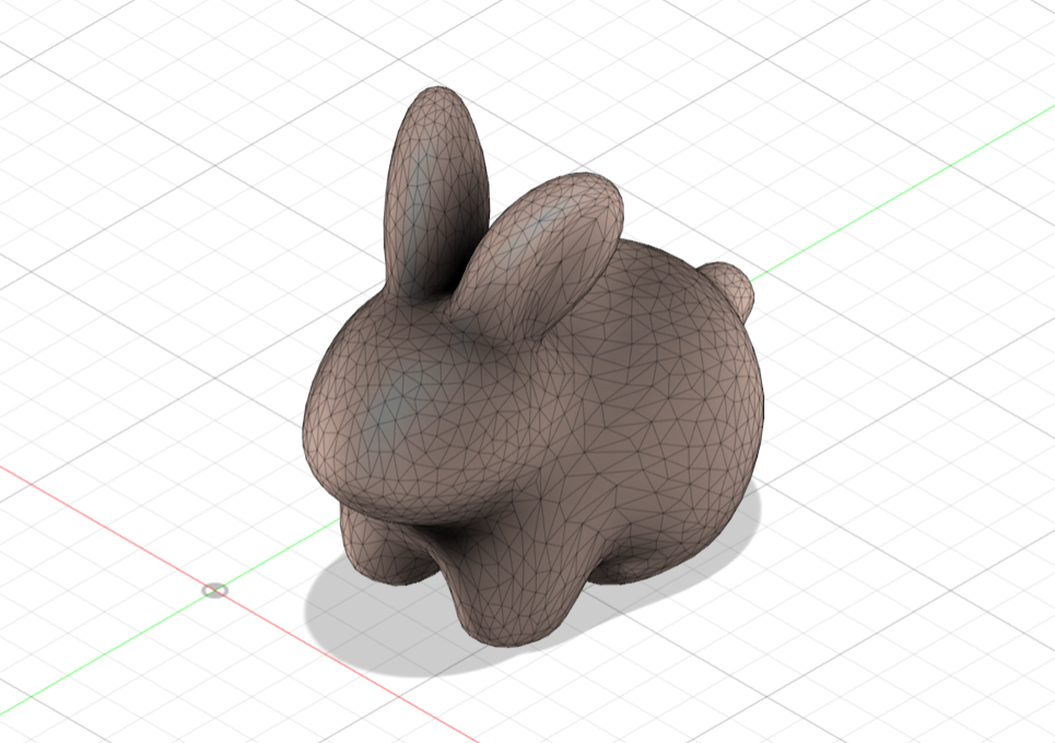 Original rabbit 3D model before modification