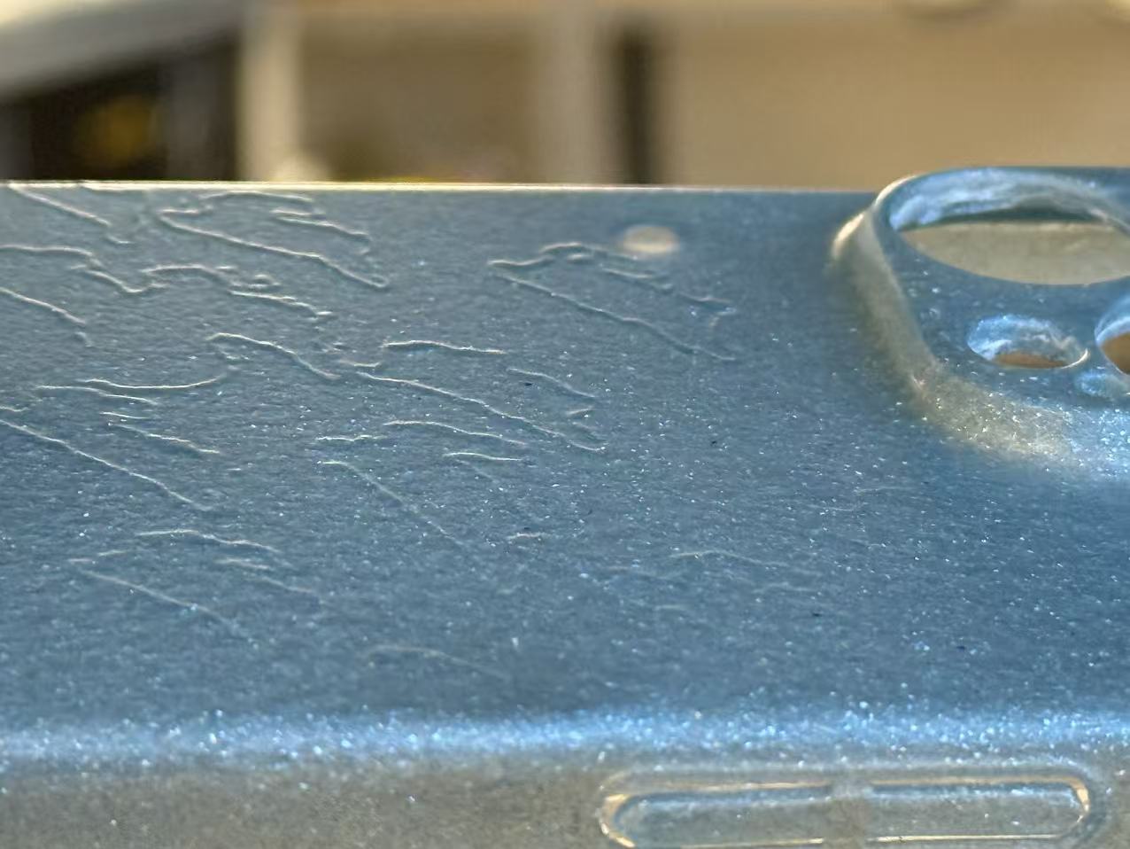 Rabbit emboss detail replicated in the cast